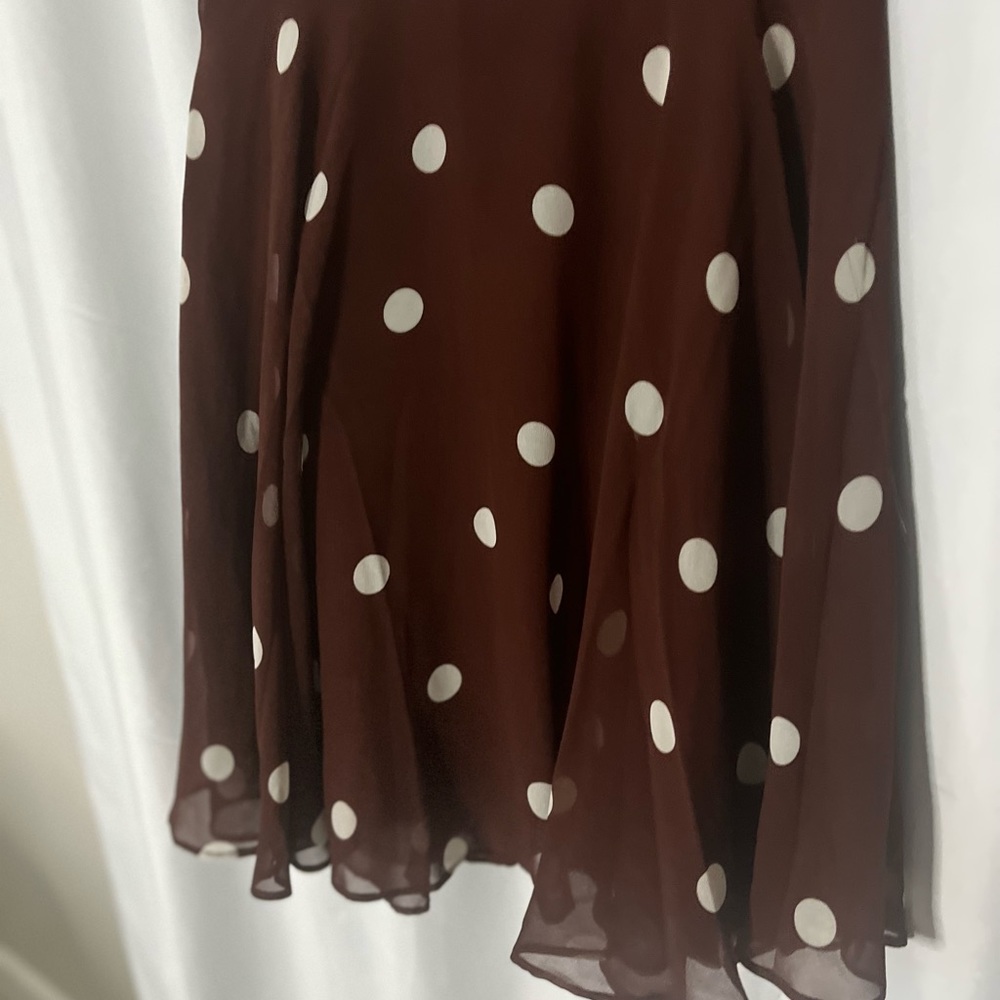 Brown polka dot skirt